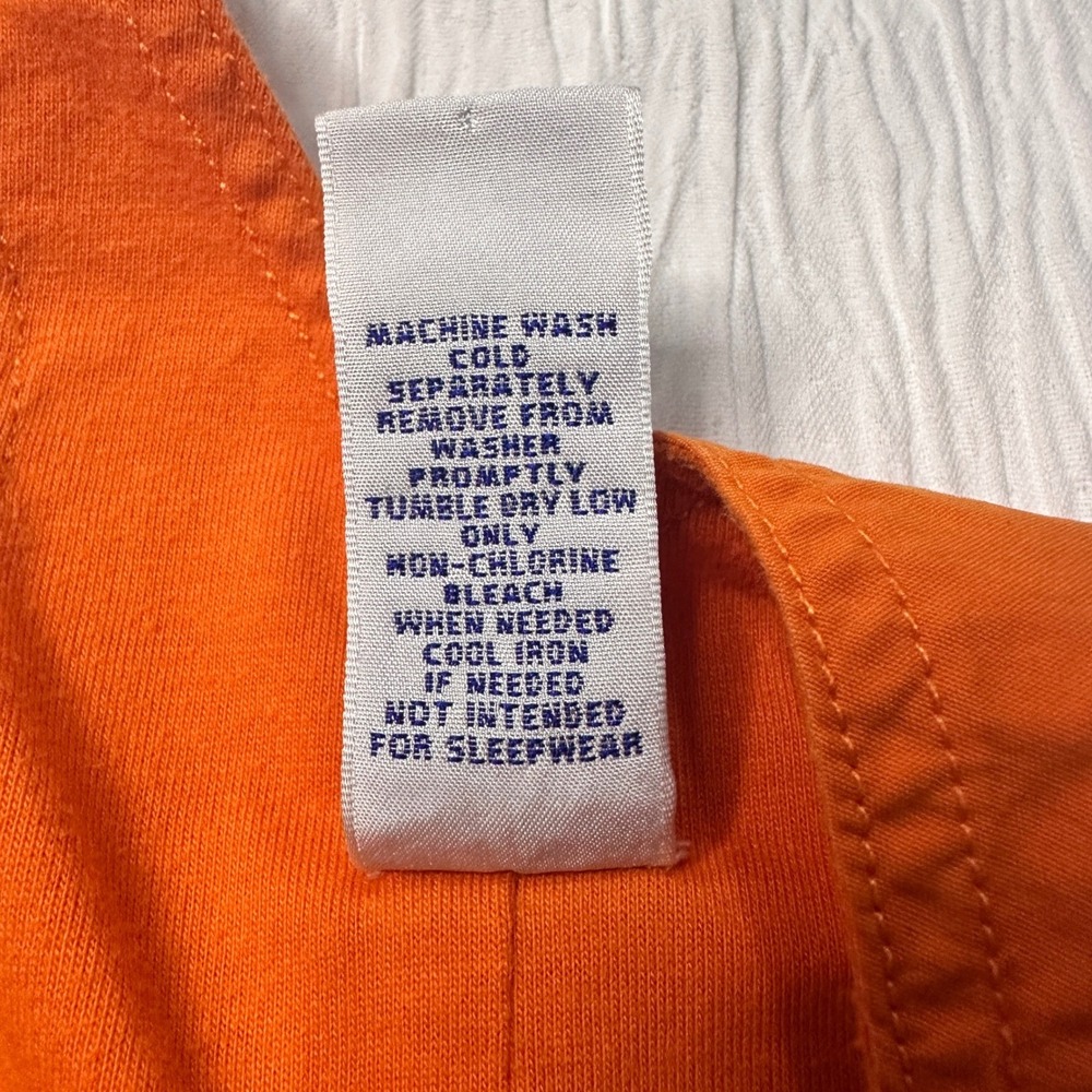 Gymboree‎ Vintage Y2K 2001 Overalls Surfs Up Orange Navy Cotton Blend 0-3 Months - Picture 8 of 10